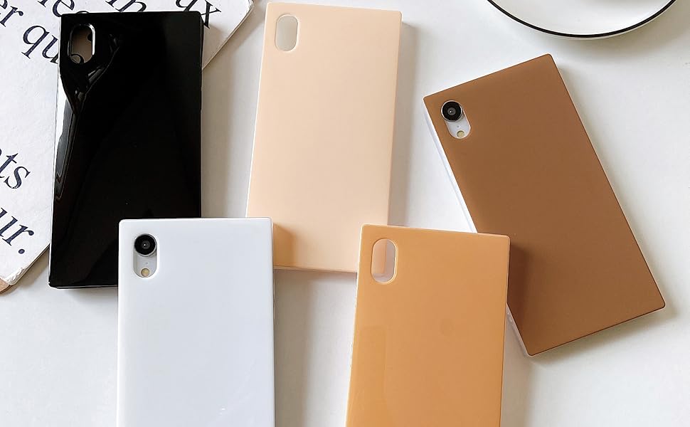 Square iPhone XS Max Case Square Neutral Plain Color Slim