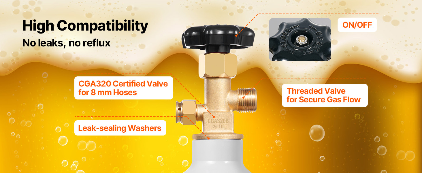 co2 tank with valve