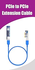 Cavo Riser GLOTRENDS Mini PCIe To PCIe X4 - 60 Cm, Per Schede WiFi, Audio, USB, Velocità PCIe 3.0 X1
