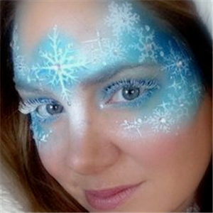 blue face paint