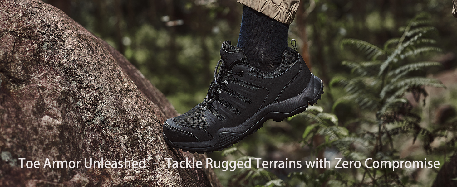 black hiking shoes