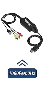 HDMI to RCA変換コンバータ 1080P HDMI to AV 3RCA CVBs コンポジット 電源供給 USB ケーブル付き ビデオ3.5 mm Auxオーディオアダプタ TVスティ Amazon.co.jp: HDMI to RCA変換コンバータ 1080P HDMI to AV