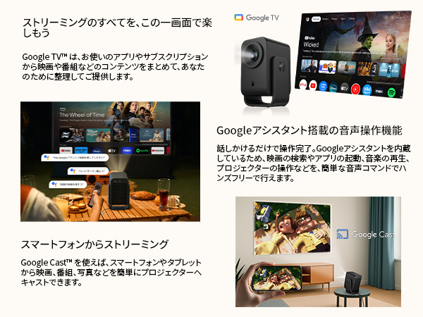 Amazon.co.jp: TCL C1 GTV ポータブルプロジェクター ネイティブ
