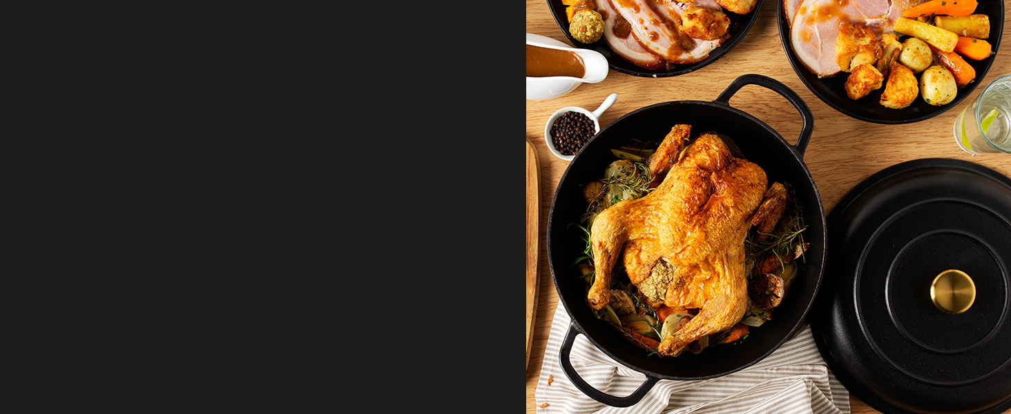 Russell Hobbs RH02523BEU7 Cast Iron Pot Dutch Oven Round Casserole