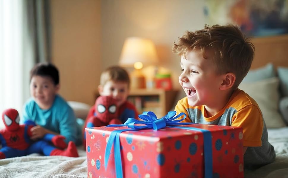 Happy boy with presents