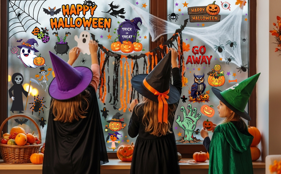 Halloween window decorations - party favors
