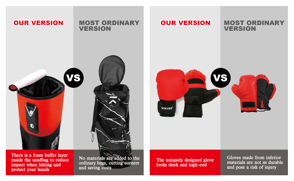 Boxing equipment with Gloves & Chain heavy bag