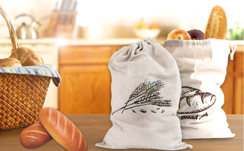 Augshy Linen Bread Bags