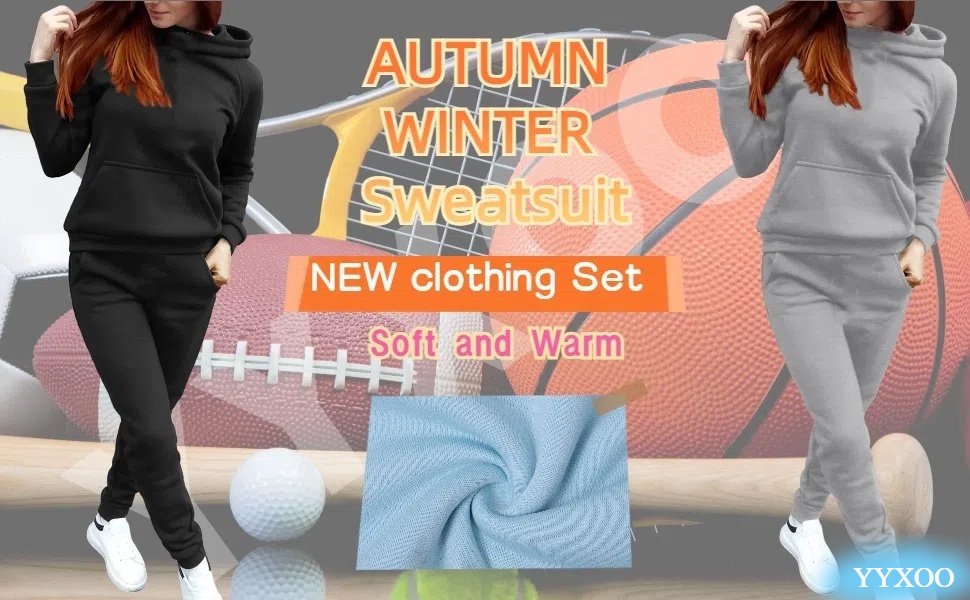 ANRABESS Women 2 Piece Outfits Sweatsuit  Sweatpants Tracksuit Sweat Lounge Matching Set 