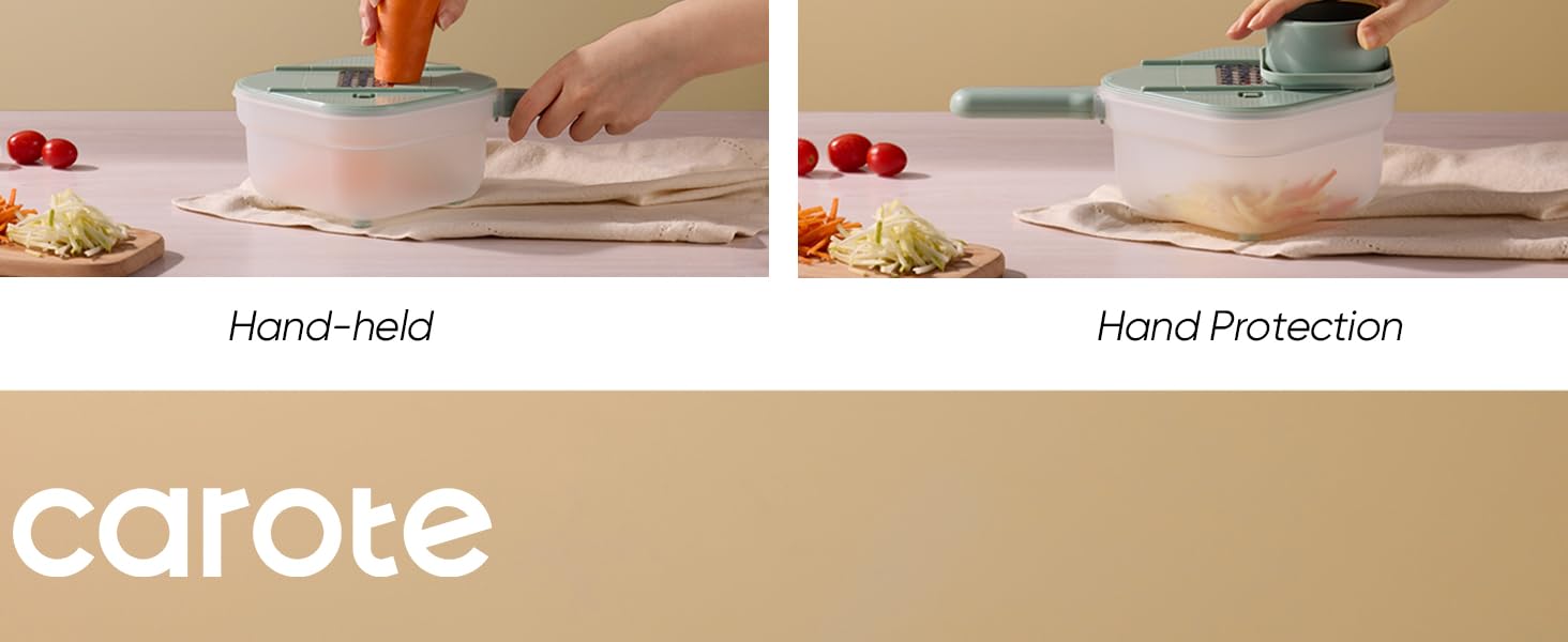 carote sage green slicer with handle