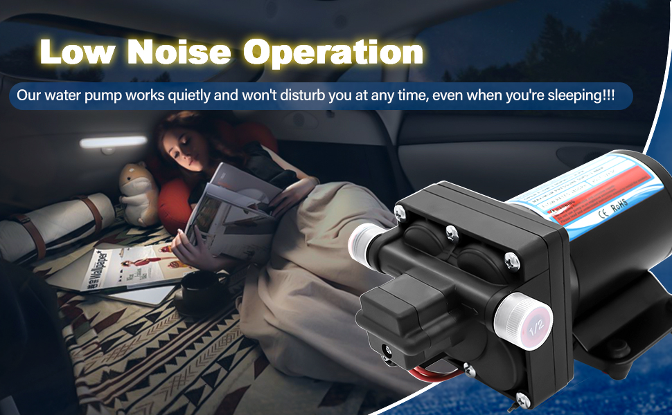 3.0 GPM 55 PSI 12V Revolution Water Pump for Camper,RV