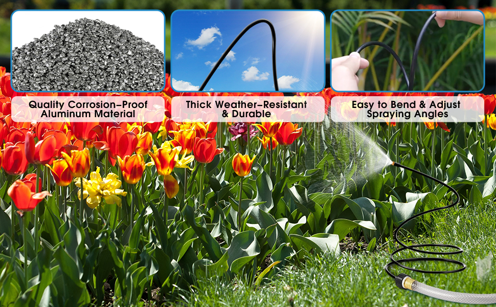 Dunkive 2 Pcs Hose Misters for Outside Patio, 60 Inch