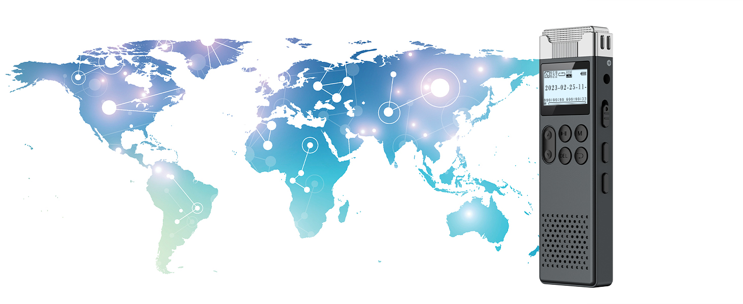 80GB Digital Voice Activated Recorder with Playback Audio Voice Recorder for Lectures Meetings