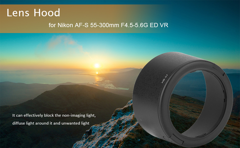 Amazon | HB-57カメラレンズフード ニコンカメラAF-S 55-300mm