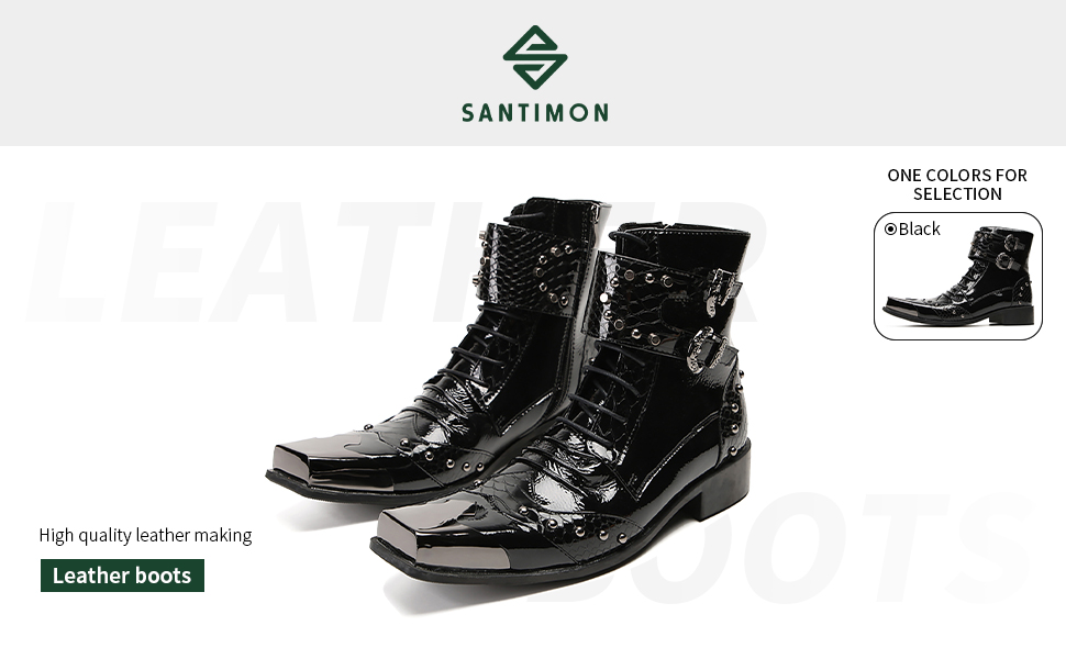 Amazon.com | Santimon Men's Western Dress Cowboy Boots