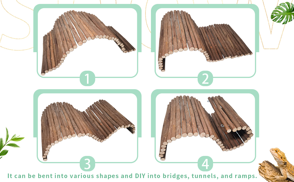 Reptile Hide Bearded Dragon bridges tunnels ramps