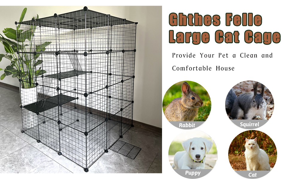 Large Cat Cage Indoor Cat Enclosures DIY Cat Playpen