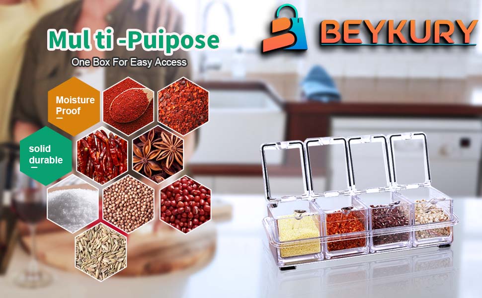 BEYKURY Multi-Purpose Spice Rack Set