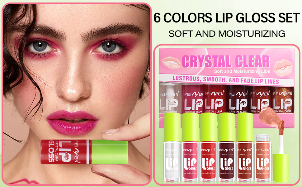Amazon.com : 6 Color Lip Gloss Set, Soft and Smooth Lip