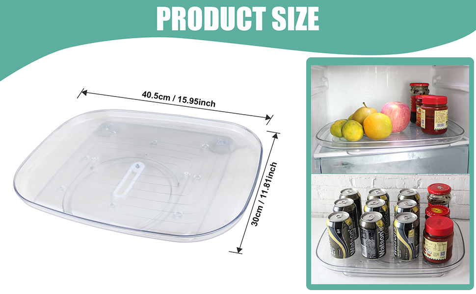 MYLSIMHEA Lazy Susan Storage Turntable for Refrigerator