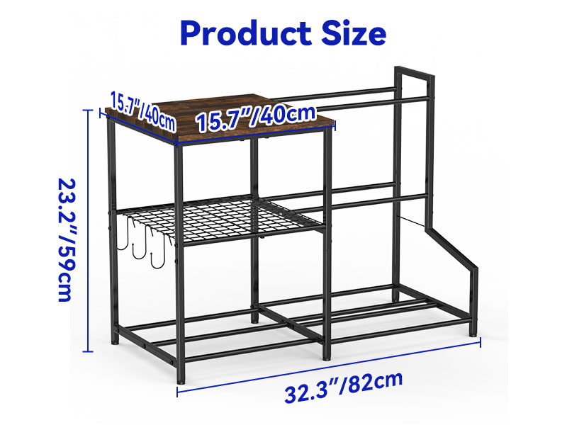 3D Printer Stand with Filament Storage Rack, 3D Printer Table with Shelves and 3-Tier Metal Spool Holder, Heavy-Duty 3D Filament Storage Stand for Workshop, Studio, or Office, Retro Brown 11 3d printer stand