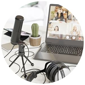 Blucoil USB Cardioid Condenser Microphone with Mute Button for Mac, Windows, Linux, Chrome OS