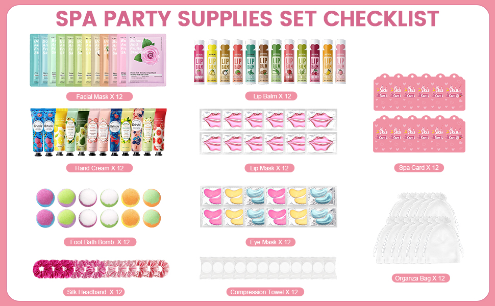 spa birthday party supplies for girls spa party supplies sleepover party favors