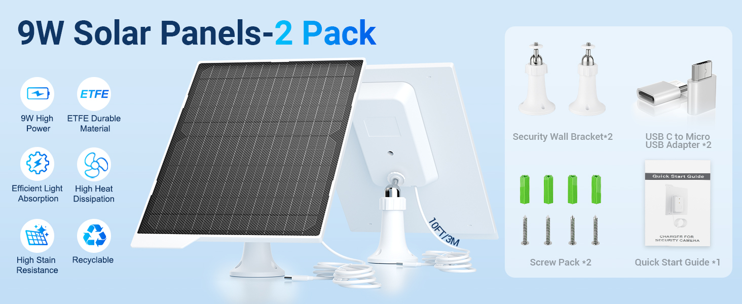 9W solar panel