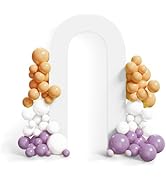 Peomeise 7.2FT Spandex Open Arch Backdrop Cover，U-Shaped 2-Sided Backdrop Cover，Round Top Chiara ...