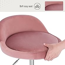 WOLTU Sedia Da Ufficio Ergonomica Scrivania Sedia Da Lavoro Girevole In Velluto Nero 12 BS127