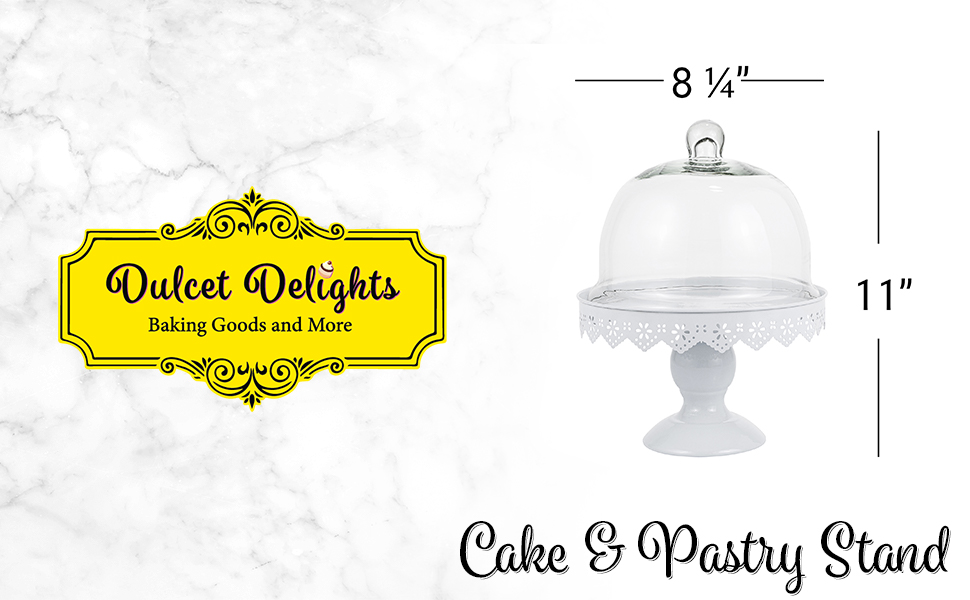 Dulcet Delights Round Metal Cake and Pastry Stand with