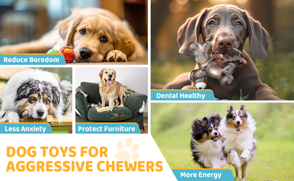 Pet Supplies Dog Chew Toys for Aggressive Chewers Tough Dog Toys for Large Dogs