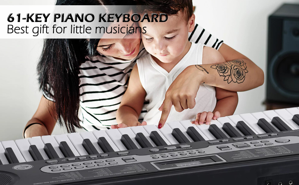 Fenbeli Piano Keyboard for Beginner, 61 Key Electric Keyboard Piano with Keyboard