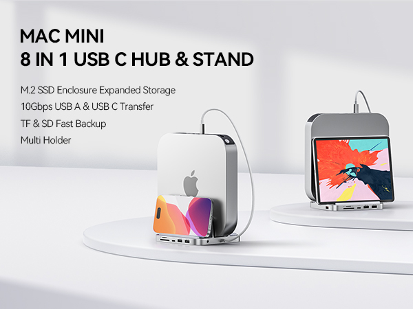Minisopuru mac mini ドッキングステーション Minisopuru iExpandMate™ Mac Mini Hub & Stand with SSD