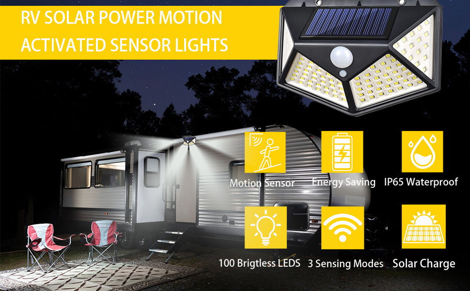RV Solar Motion Sensor Lights