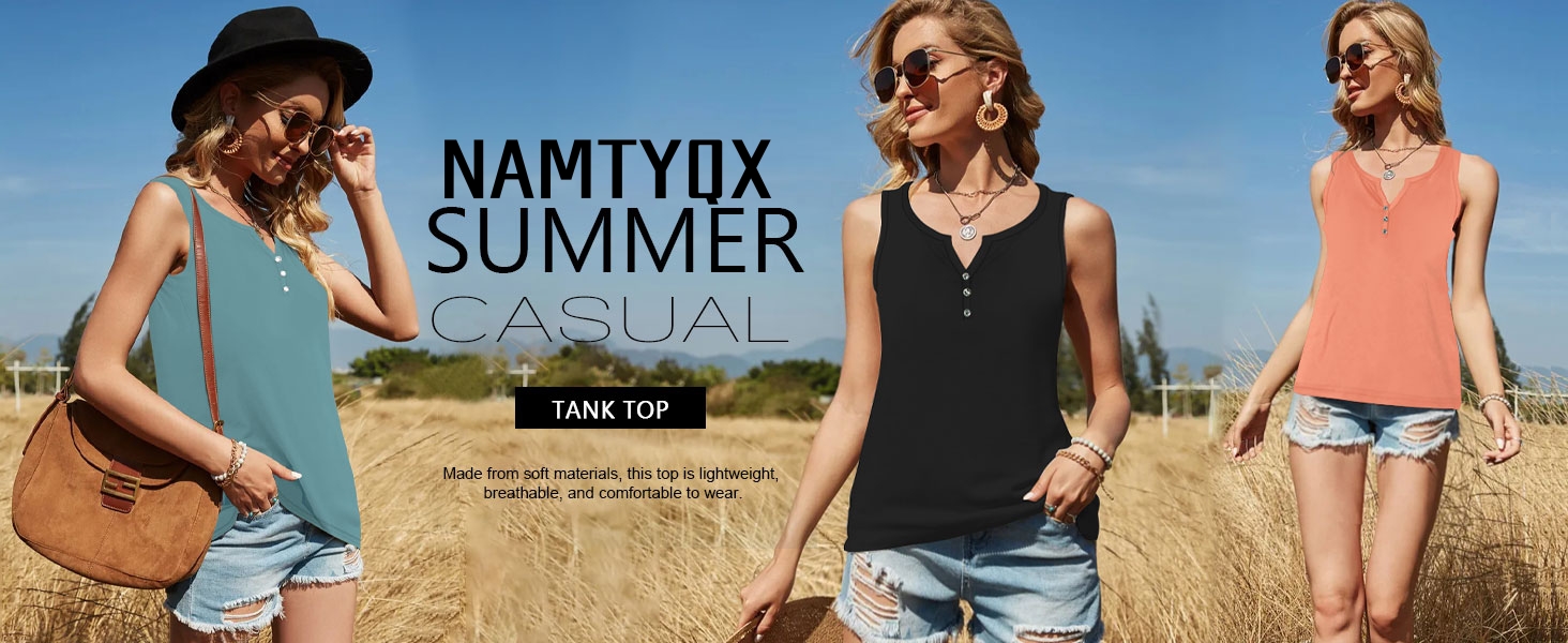 Tank Tops for Women Summer V Neck Tops Casual Button Down Floral Printed Shirts Loose Fit T Shirts