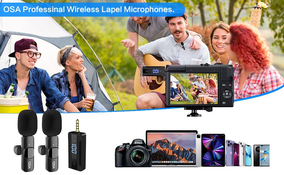 OSA Wireless Lavalier Microphones for