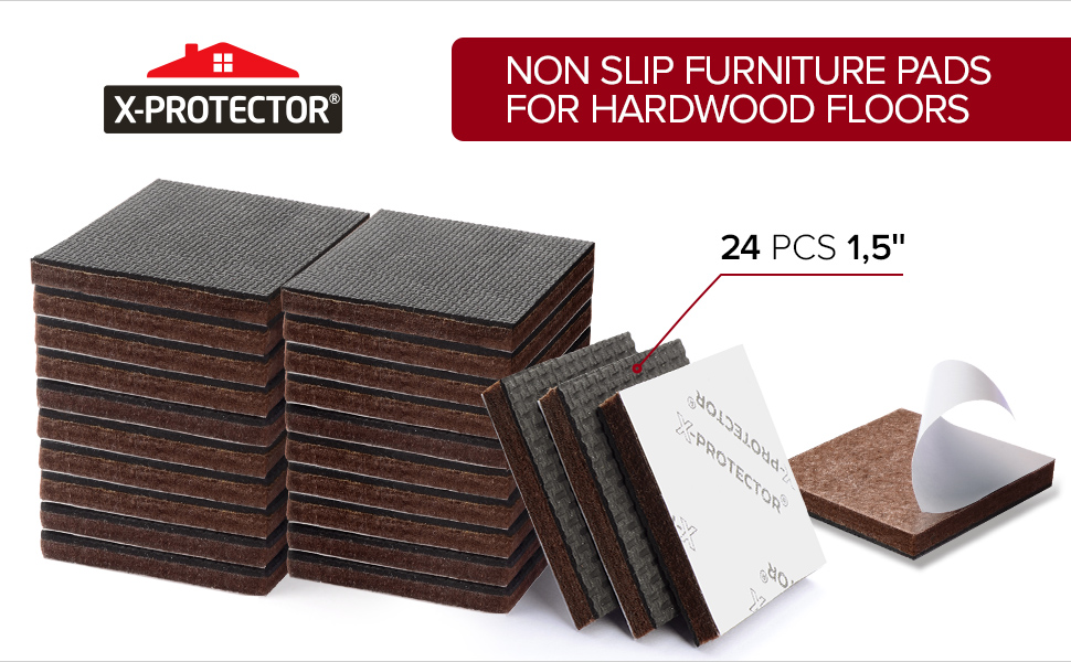 XPROTECTOR Non Slip Furniture Pads 24 Premium Furniture Grippers 1 1