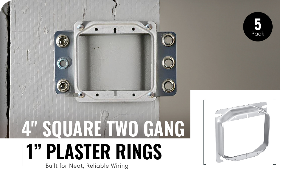 Plaster Ring Mud Ring, Blank Wall Plate Cover, Junction Box Blank Outlet Cover