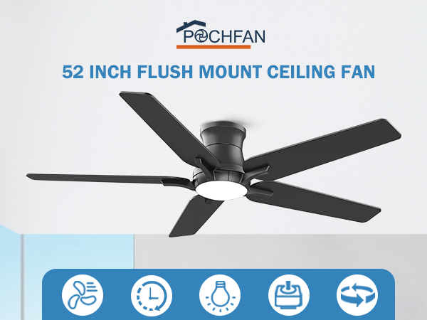 ❤️fanbim❤️ CubiCubi Ceiling Fans with Lights - 52 inch Silver Smart