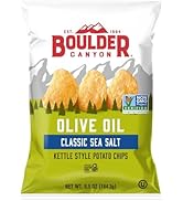 Boulder Canyon Olive Oil Kettle Chips, Classic Sea Salt, 6.5 oz