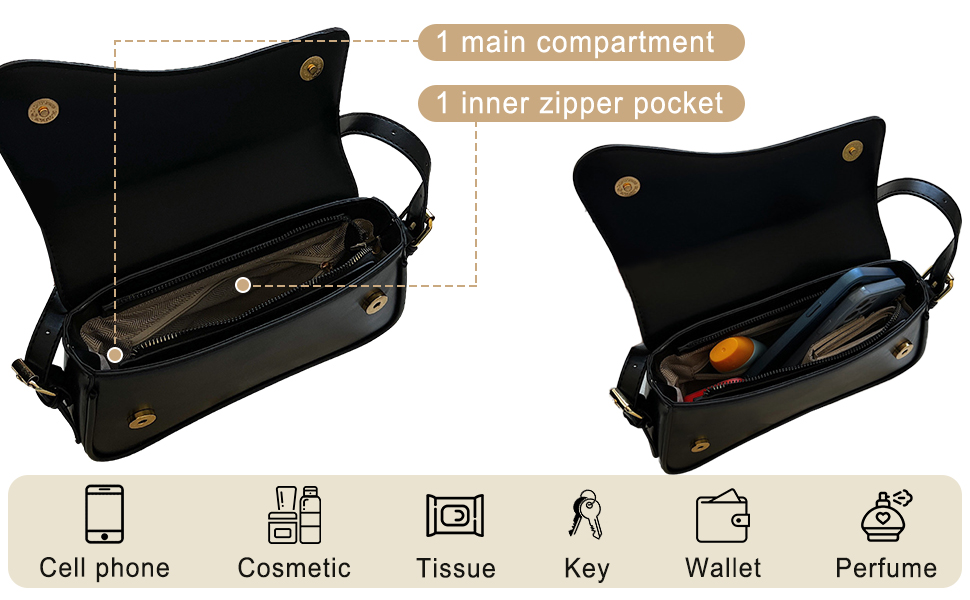 leather handbag underarm bag crossbody bag
