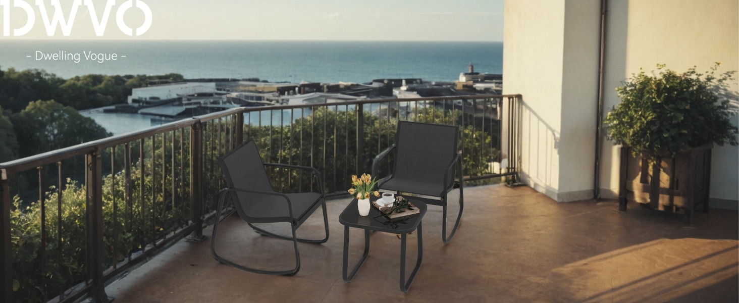 3 Piece Patio Furniture Bistro Set