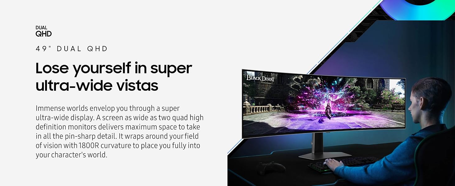 Samsung 49 inch Odyssey OLED G93SC Curved Gaming Monitor