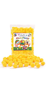 Caydo 200PCS Yellow Pom Poms