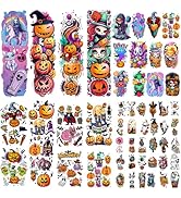 Kids Full Arm Temporary Tattoo, 52 Sheets Halloween Fake Tattoos Realistic for Boys Girls Hallowe...