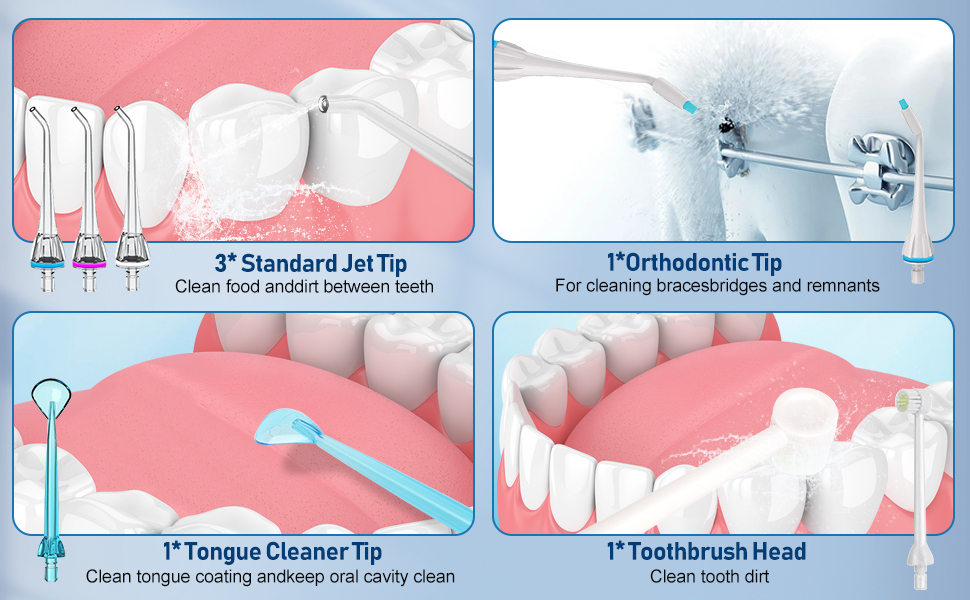 Water dental flosser