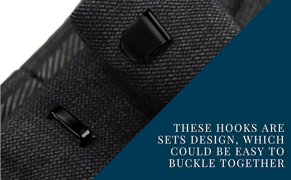 Lakesstory Metal Hooks & Eyes Closure No Sew Black Nickel