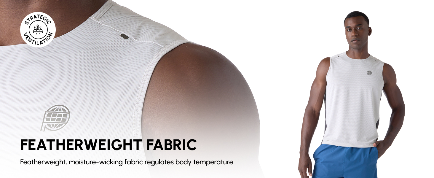 Future Planet Men's Horizon Quick-Dry Performance Sport Athletic Active Outdoor Muscle Tee Tank Top
