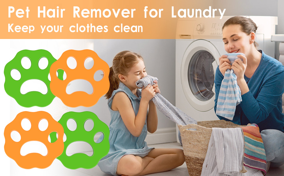 Pet Hair Remover for Laundry 4 Pack Laundry Hair Catcher Washing